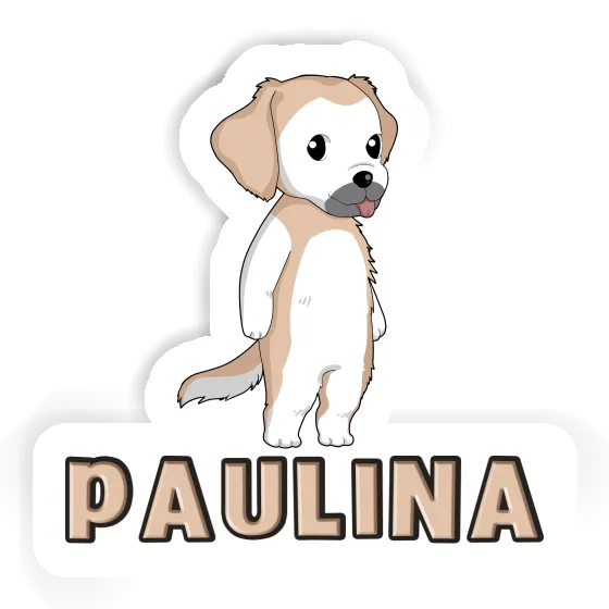 Sticker Paulina Golden Retriever Notebook Image