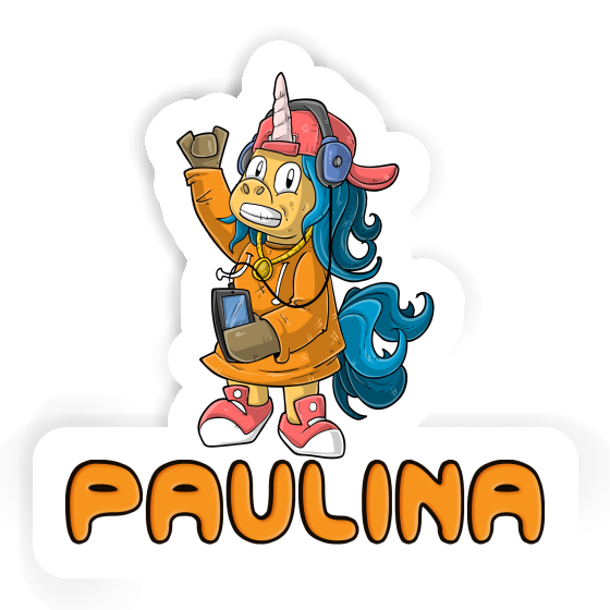 Sticker Paulina Hip-Hop Unicorn Laptop Image