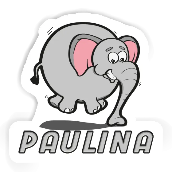 Sticker Jumping Elephant Paulina Laptop Image