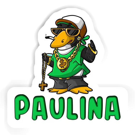 Sticker Paulina Hip-Hop Penguin Notebook Image