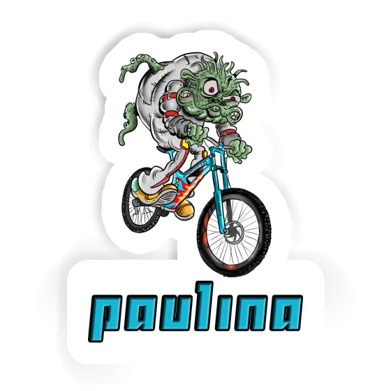 Paulina Sticker Downhill Biker Laptop Image