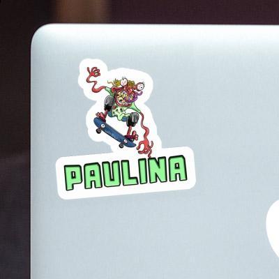 Skateur Autocollant Paulina Laptop Image