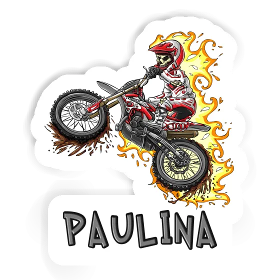 Motocross Rider Sticker Paulina Notebook Image