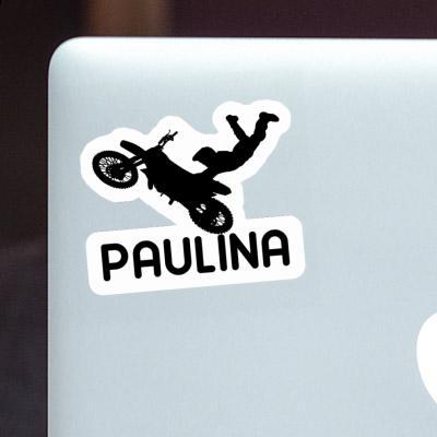 Sticker Paulina Motocross-Fahrer Notebook Image