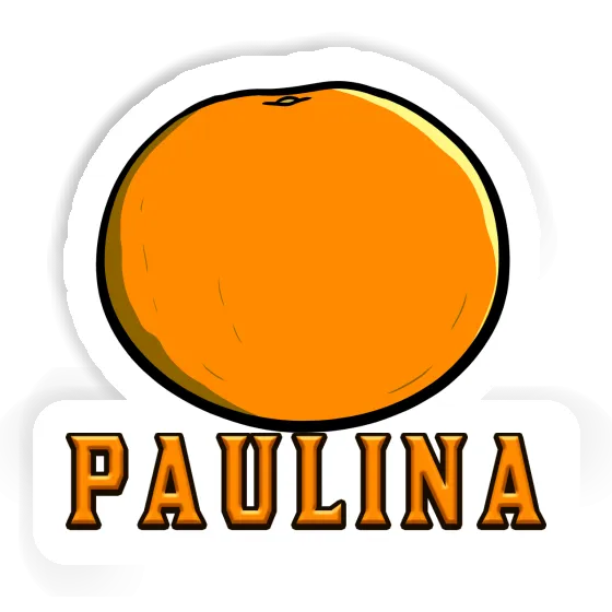 Sticker Paulina Orange Laptop Image