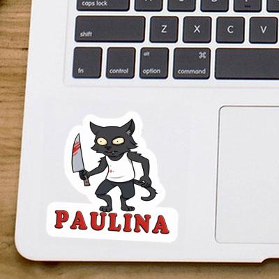 Chat psychopathe Autocollant Paulina Gift package Image