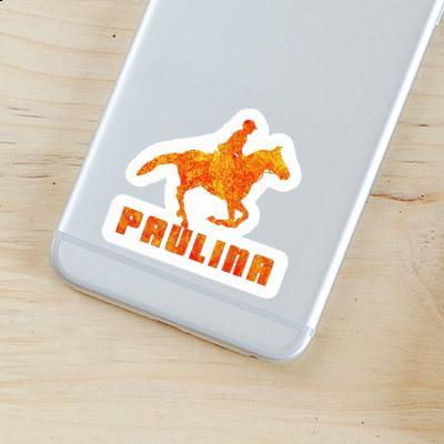 Horse Rider Sticker Paulina Laptop Image