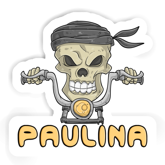 Sticker Motorcycle Rider Paulina Notebook Image