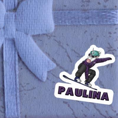 Snowboarder Sticker Paulina Image