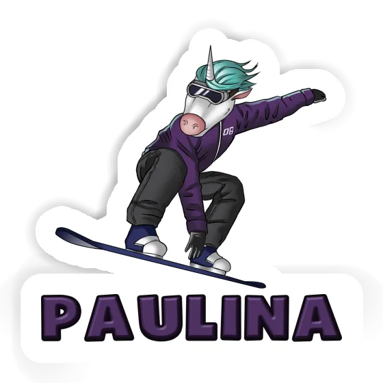 Snowboarder Sticker Paulina Notebook Image