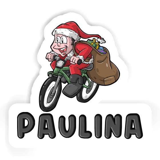 Sticker Paulina Bicycle Rider Laptop Image