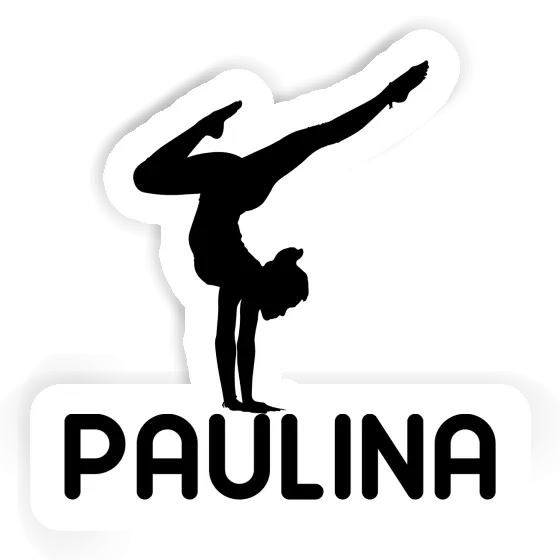 Sticker Paulina Yoga Woman Laptop Image