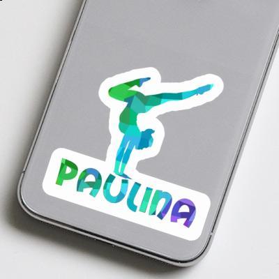 Paulina Sticker Yoga Woman Laptop Image