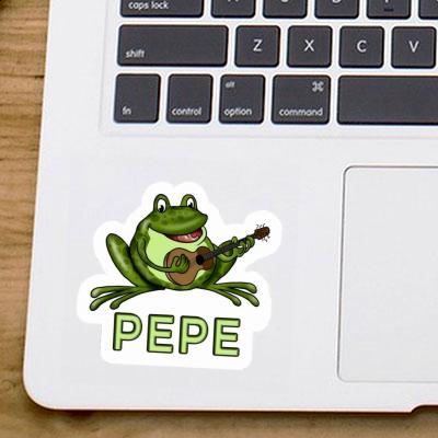 Sticker Pepe Guitar Frog Notebook Sticker Pepe Guitar Frog Gift package Image