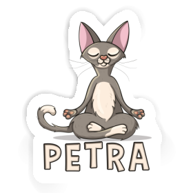 Petra Sticker Yoga-Katze Image