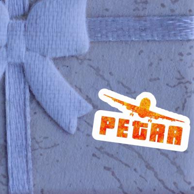 Sticker Airplane Petra Notebook Image