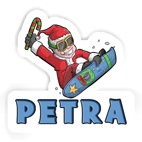 Petra Autocollant Snowboarder de Noël Petra Autocollant Snowboarder de Noël Image