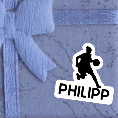 Joueuse de basket-ball Autocollant Philipp Notebook Image