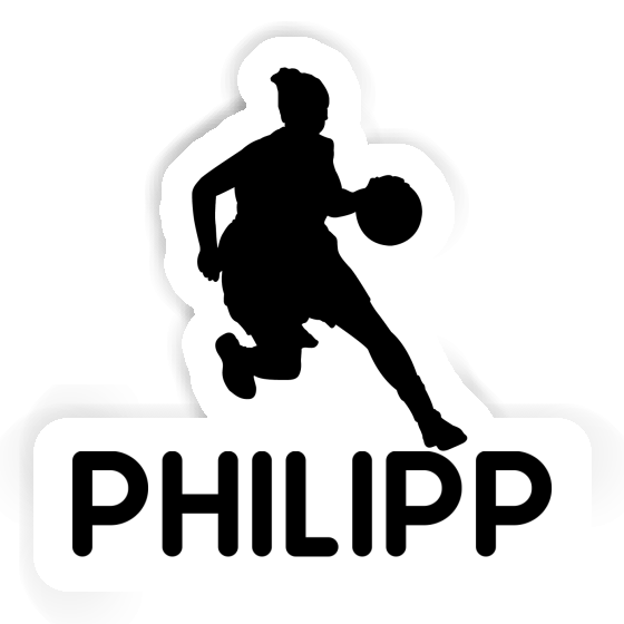 Joueuse de basket-ball Autocollant Philipp Image