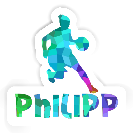 Joueuse de basket-ball Autocollant Philipp Notebook Joueuse de basket-ball Autocollant Philipp Notebook Image