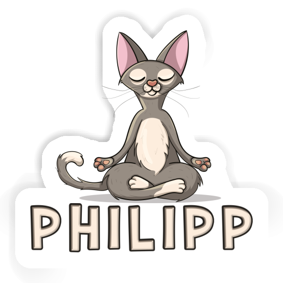 Philipp Autocollant Chat de yoga Notebook Philipp Autocollant Chat de yoga Gift package Image