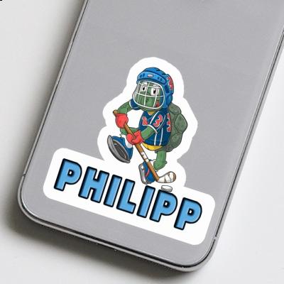 Joueur de hockey sur glace Autocollant Philipp Notebook Joueur de hockey sur glace Autocollant Philipp Gift package Image