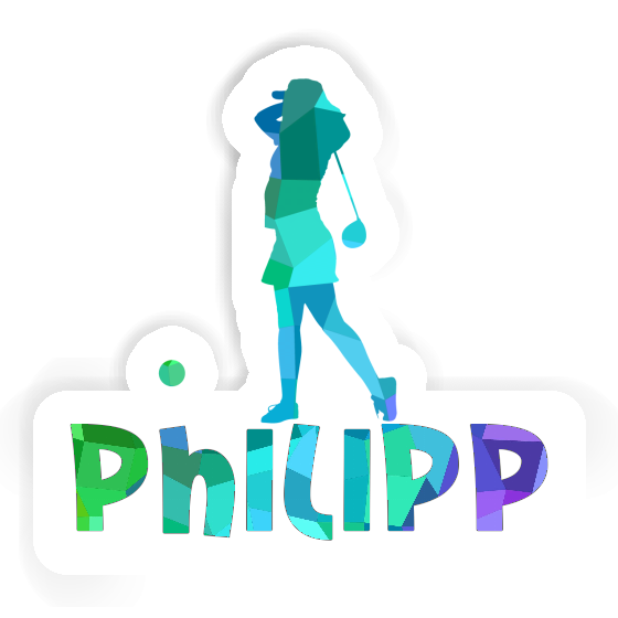 Sticker Golferin Philipp Sticker Golferin Philipp Image