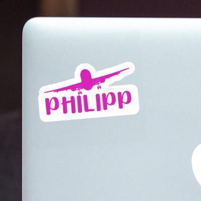 Sticker Airplane Philipp Notebook Sticker Airplane Philipp Gift package Image
