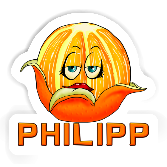 Autocollant Philipp Orange Notebook Autocollant Philipp Orange Gift package Image