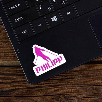 Sticker Skifahrerin Philipp Notebook Sticker Skifahrerin Philipp Notebook Image