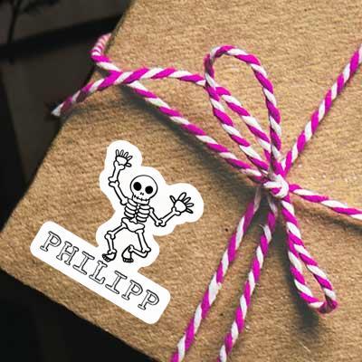 Philipp Sticker Skeleton Notebook Philipp Sticker Skeleton Gift package Image