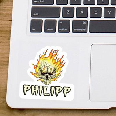 Philipp Aufkleber Totenkopf Notebook Philipp Aufkleber Totenkopf Gift package Image