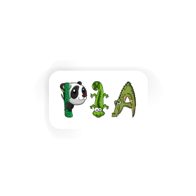 Pia Sticker Tierschrift Image