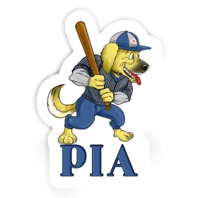 Sticker Pia Baseball Dog Image