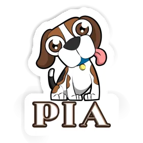 Autocollant Beagle Pia Image