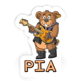 Pia Sticker Guitarist Image