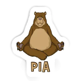 Sticker Yoga-Bär Pia Image