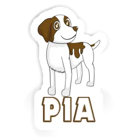 Aufkleber Pia Bretagne Hund Image