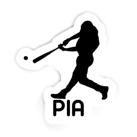 Sticker Pia Baseball Player Image