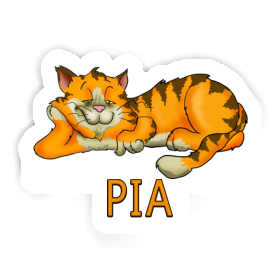 Sticker Pia Chilling Cat Image