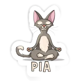 Aufkleber Yoga-Katze Pia Image