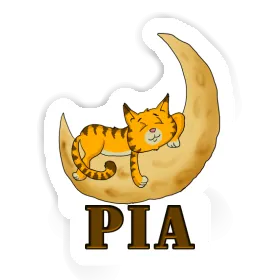 Sticker Sleeping Cat Pia Image