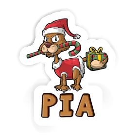 Sticker Pia Christmas Cat Image