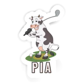 Golf Cow Sticker Pia Image