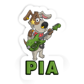 Pia Sticker Guitarist Image