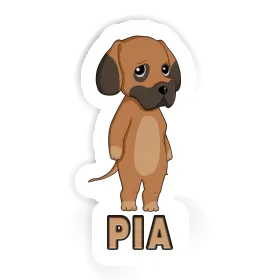 Autocollant Dogue allemand Pia Image