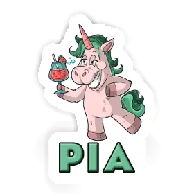 Aufkleber Pia Party-Einhorn Image