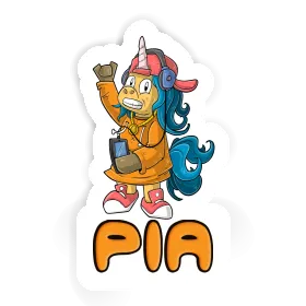 Autocollant Pia Licorne hip-hop Image