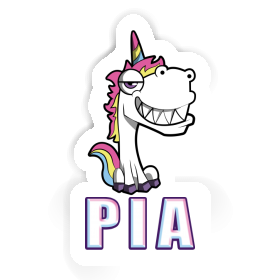 Autocollant Licorne grinçante Pia Image