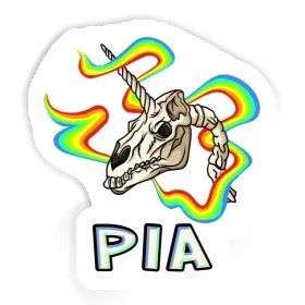 Unicorn Skull Sticker Pia Image